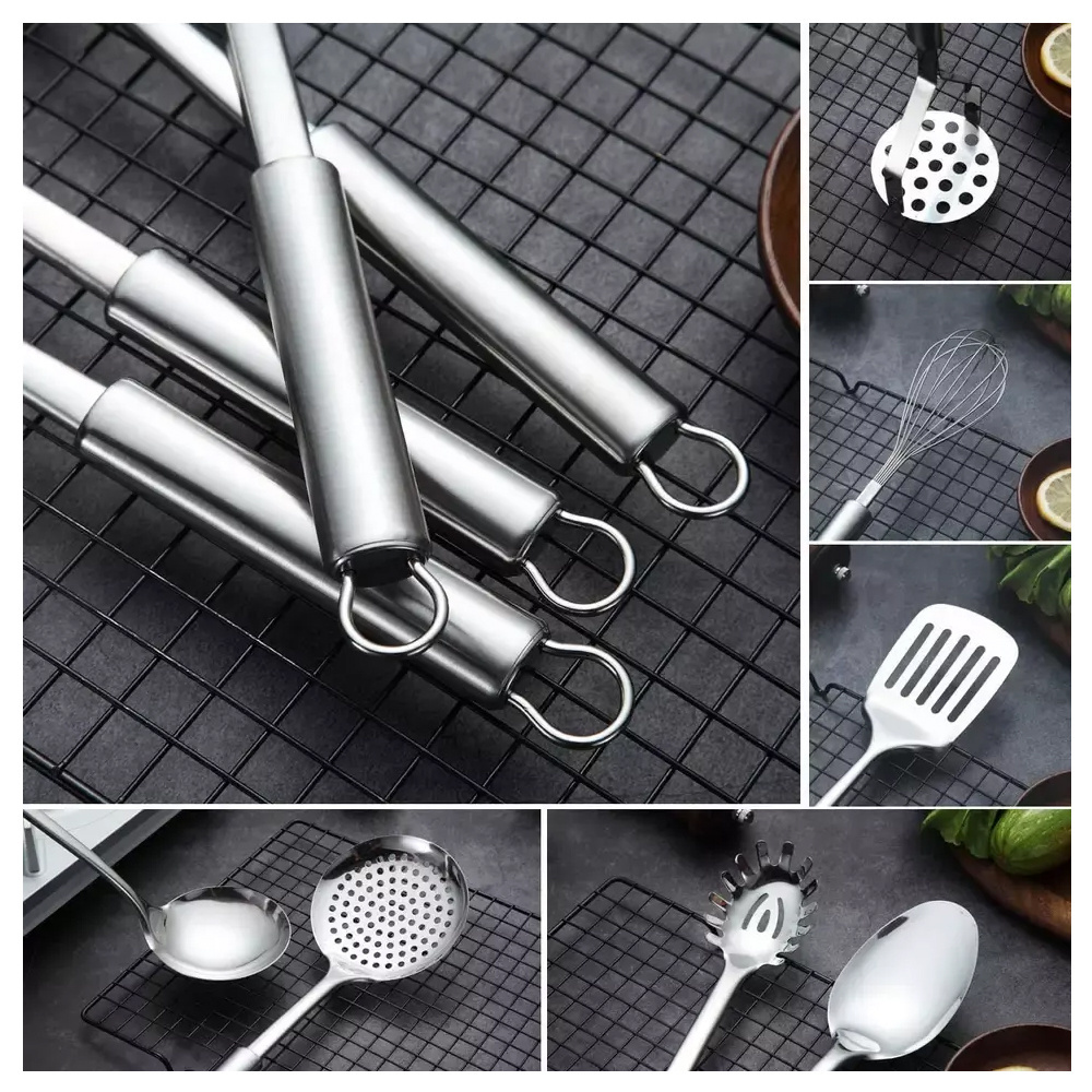 New Design Bulk Material High Quality 8 Piece Stainless Steel multi function kitchenware Cooking gadgets Kitchen utensils Sets