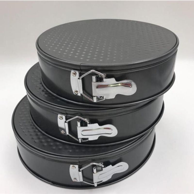 Bakeware Sets Of 3PCS Round Shape Non-stick Carbon Steel Cake Moulds Springform Pan Set Of Cake Pans For Baking