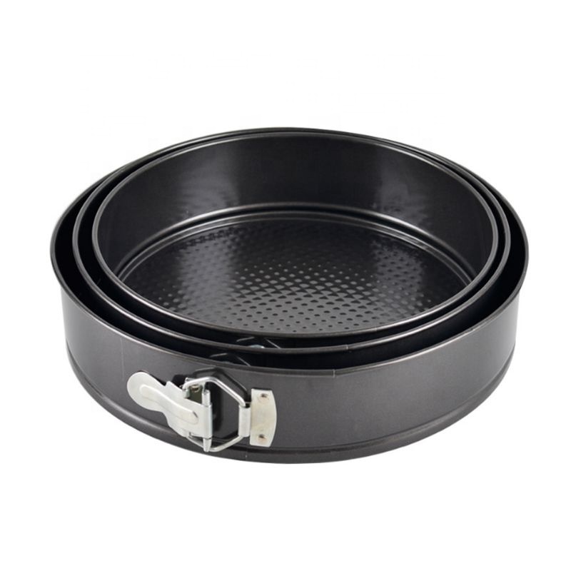 Bakeware Sets Of 3PCS Round Shape Non-stick Carbon Steel Cake Moulds Springform Pan Set Of Cake Pans For Baking