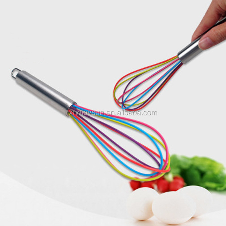 8 Inch 12 Inch Food Grade Silicone/Stainless steel Egg Wisk Whisk/cream whisk