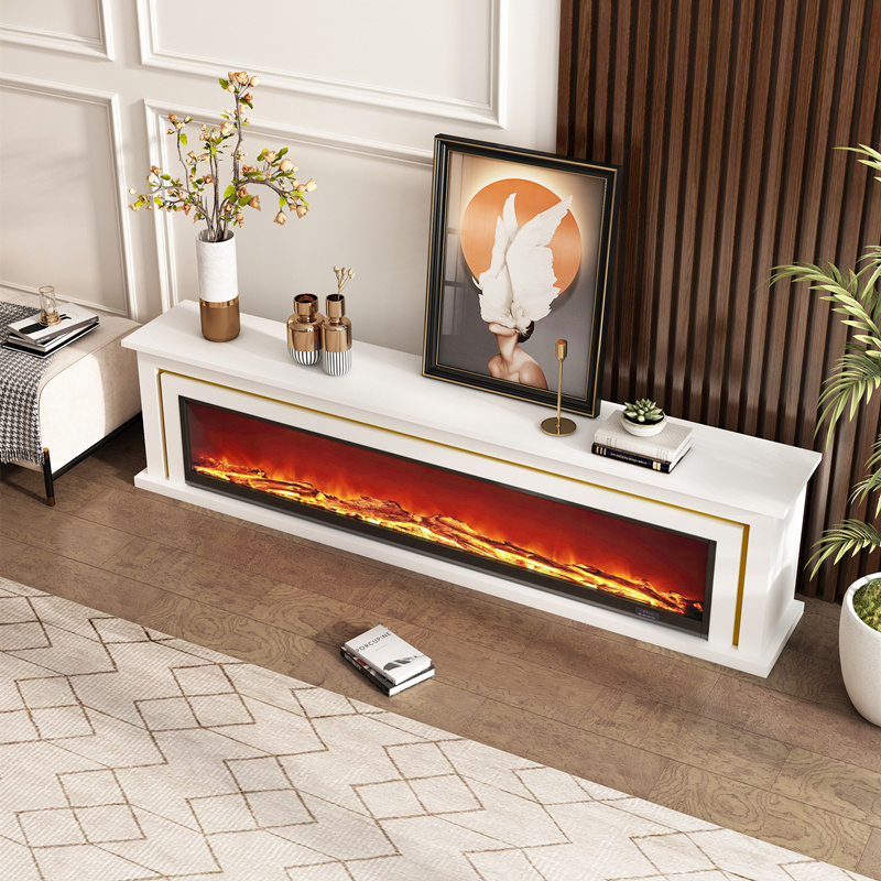 Stunning 3D Electric Fireplace with Marble Finish for Elegant Home Decor