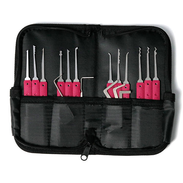 17pcs lock pick set SUS304 Material Locksmith Lock Pick tools Lock picking Set with 2 padlock