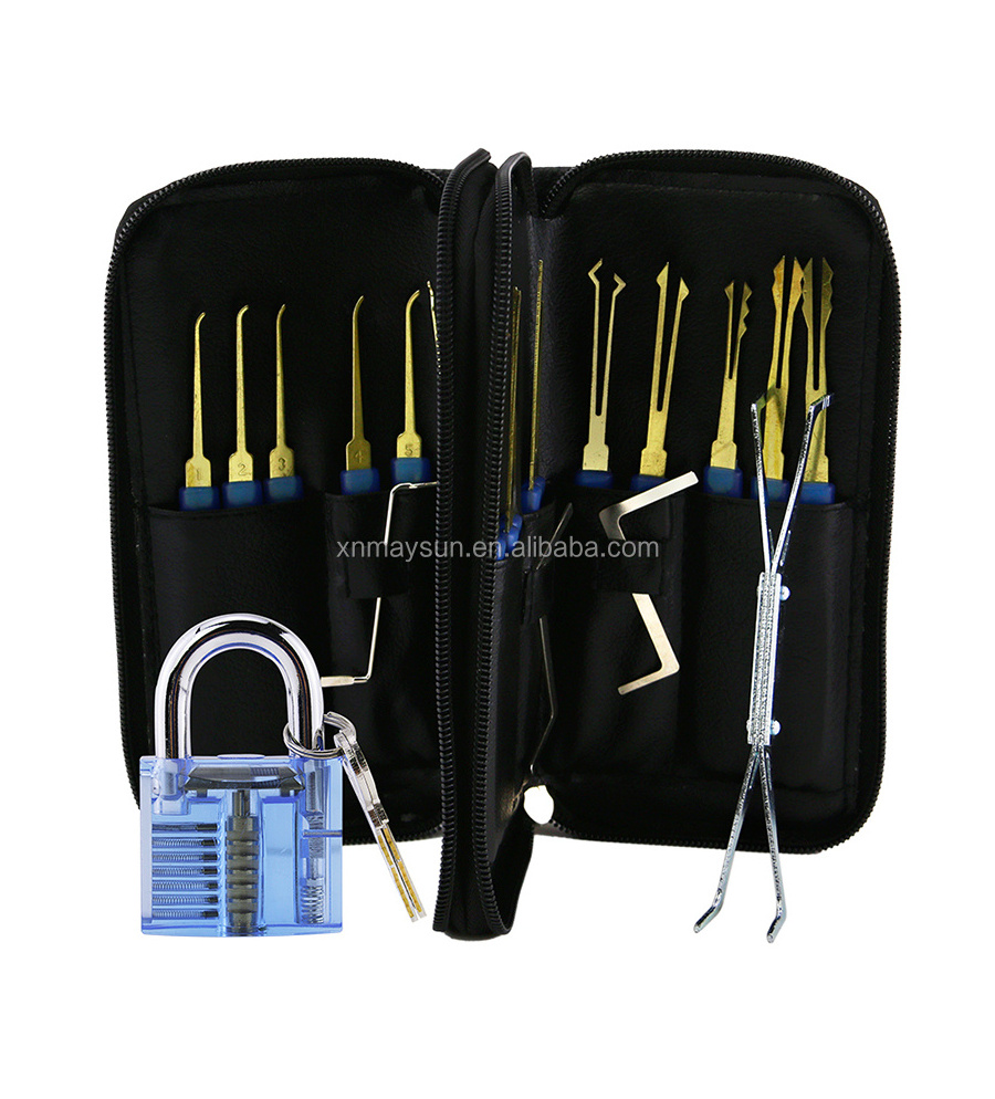 Tools Pick Transparent lock set Practice lock set  Locksmith Tool 24pcs lockpick tool