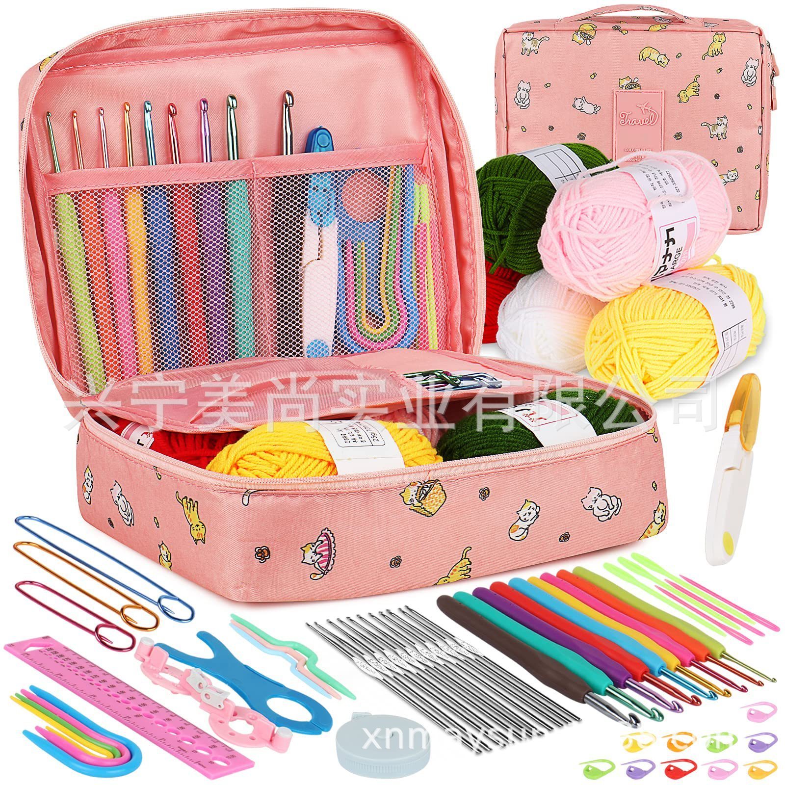 59 Set of adult beginners crochet kit Crochet Kit handmade multifunctional knitting woolen yarn suit