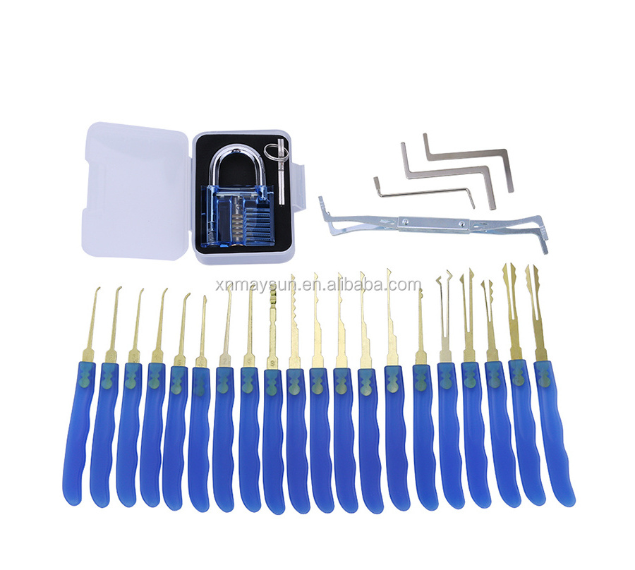 Tools Pick Transparent lock set Practice lock set  Locksmith Tool 24pcs lockpick tool