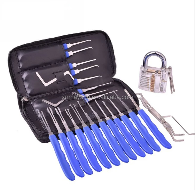 Tools Pick Transparent lock set Practice lock set  Locksmith Tool 24pcs lockpick tool