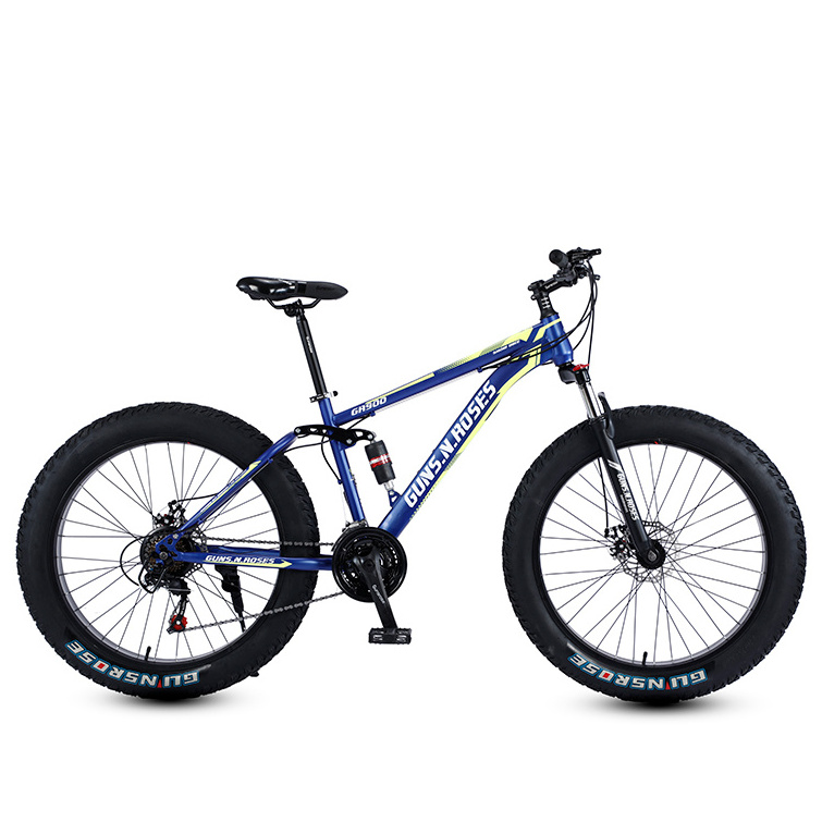 Mens Big Snow Fat Tire Bike Bicycle 26inch Mountain Bikes Fat Tires 4.0 Fatbike Cycles With Suspension Fork