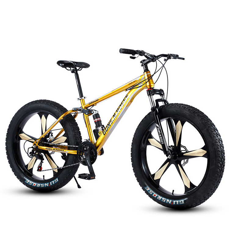 Mens Big Snow Fat Tire Bike Bicycle 26inch Mountain Bikes Fat Tires 4.0 Fatbike Cycles With Suspension Fork