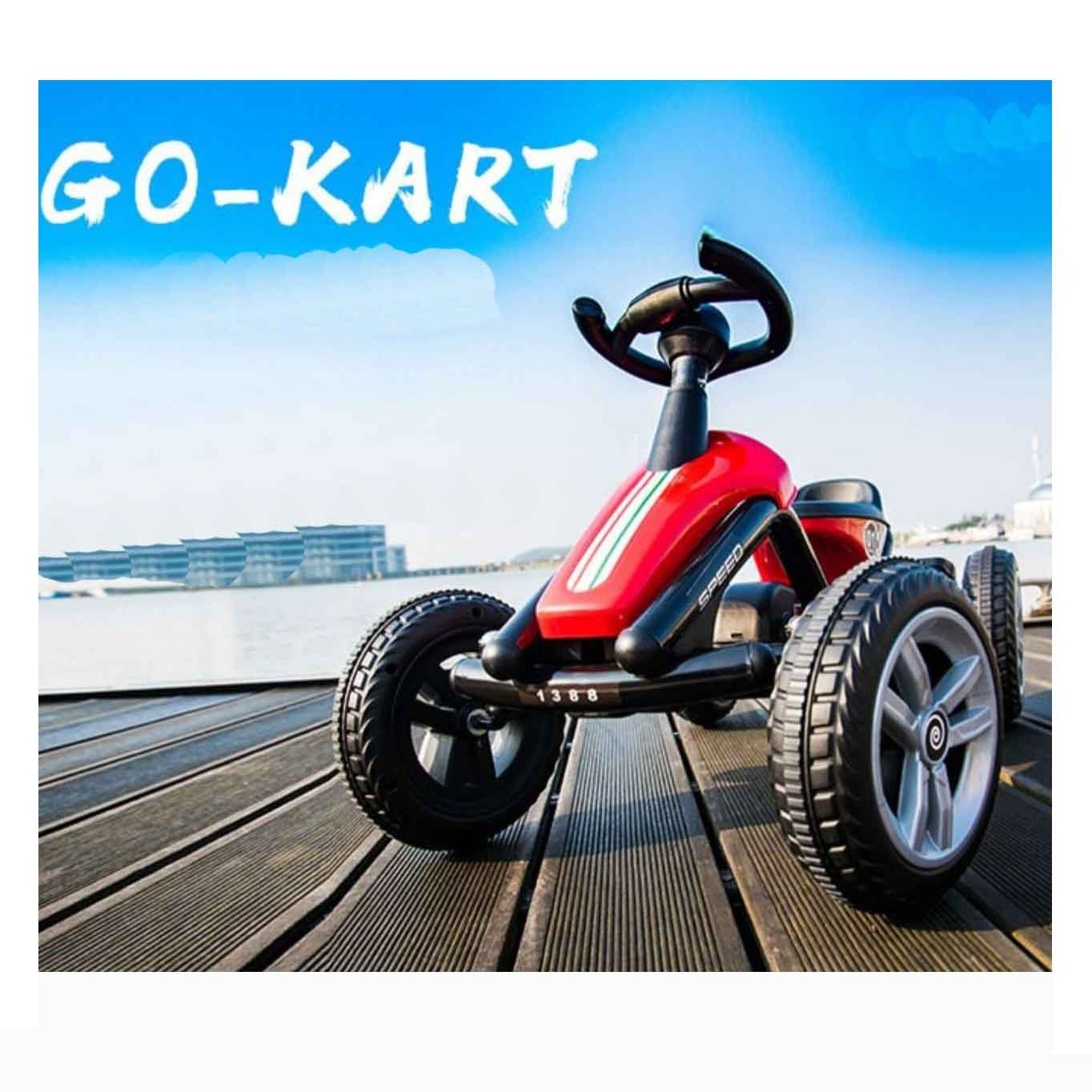 2024 The first children's go-kart toy electric car four-wheel cool toy car boys and girls racing children's balance car