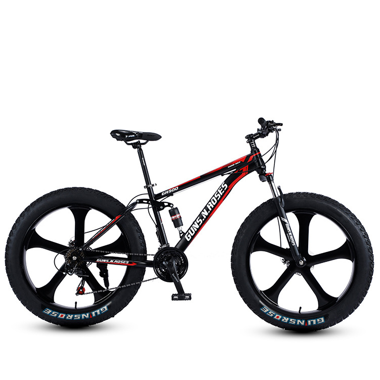 Mens Big Snow Fat Tire Bike Bicycle 26inch Mountain Bikes Fat Tires 4.0 Fatbike Cycles With Suspension Fork