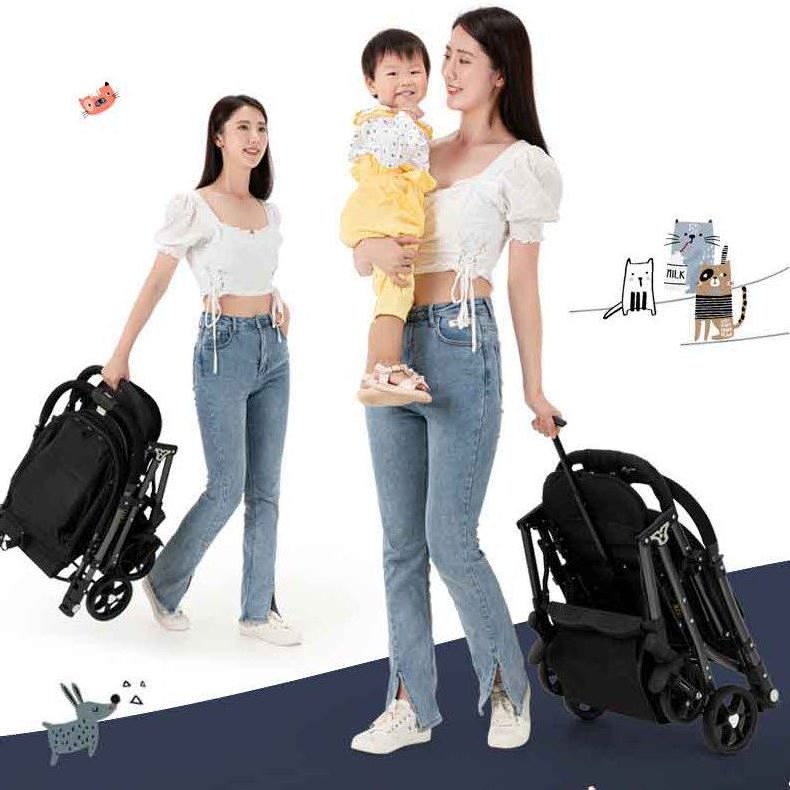 popular foldable baby strollers comfortable Seater Multifunctional Garden Folding Baby Stroller Wagon