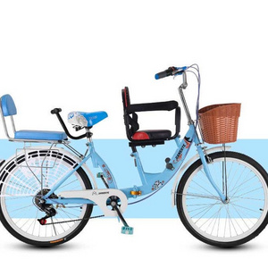 Foldable tandem bicycle children's tricycle tandem bicycle baby bike for three people