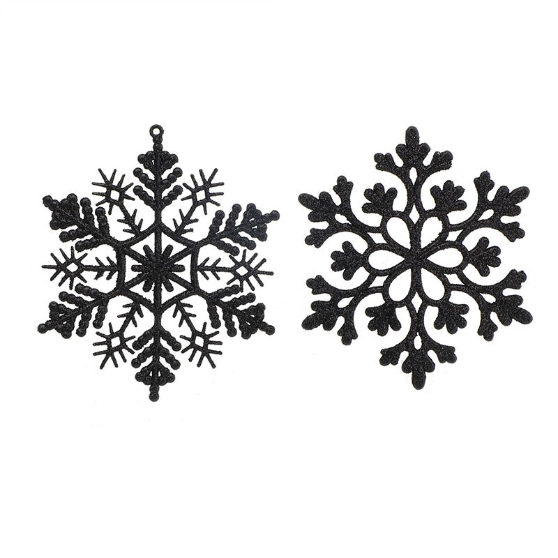 2024 new Christmas Glitter Plastic Snowflake Ornaments Xmas Tree Decorations