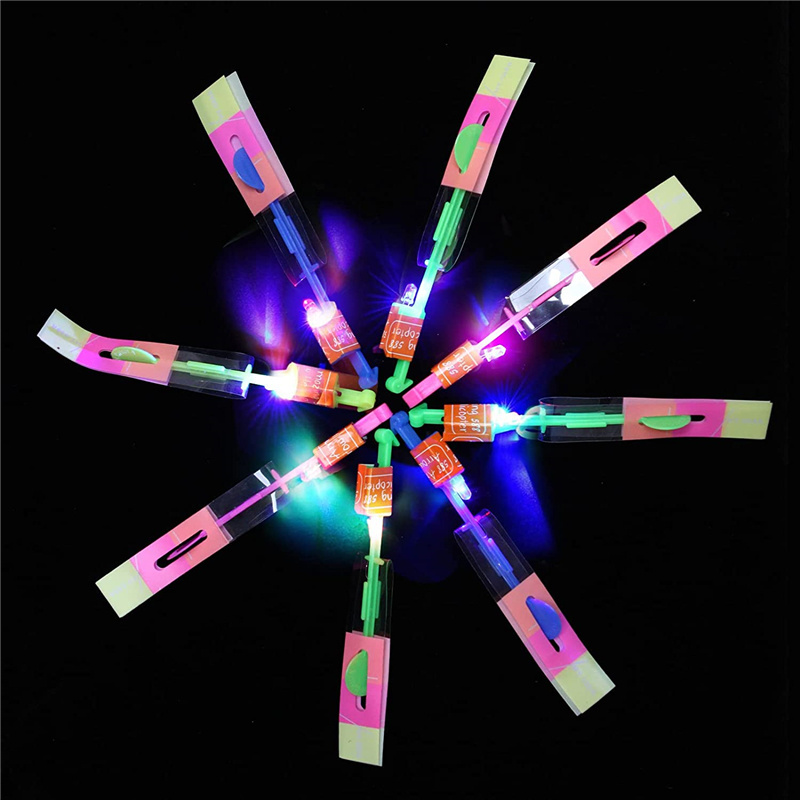 Glowing Sling Shot Catapult Arrows Flying Flash Rubber LED Light Emitting Slingshot Fun Elastic Kids Party Game Gift