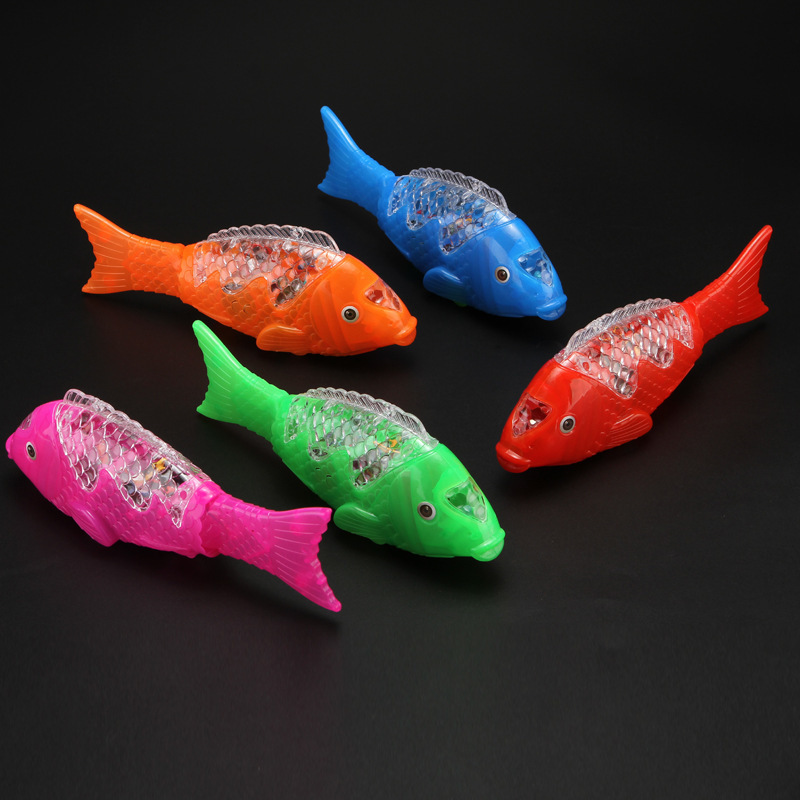 Electric Rocking Fish New Plastic Electric Toy Fish With LED Light And Music Battery Powered Flashing Toy BO Fish Toy For Kids