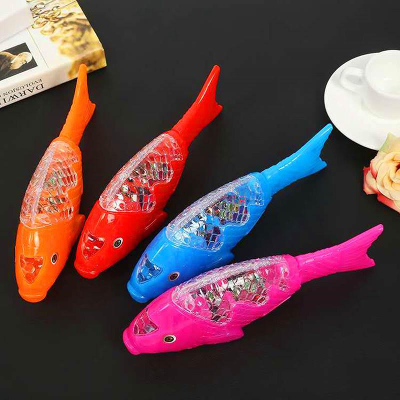 Electric Rocking Fish New Plastic Electric Toy Fish With LED Light And Music Battery Powered Flashing Toy BO Fish Toy For Kids