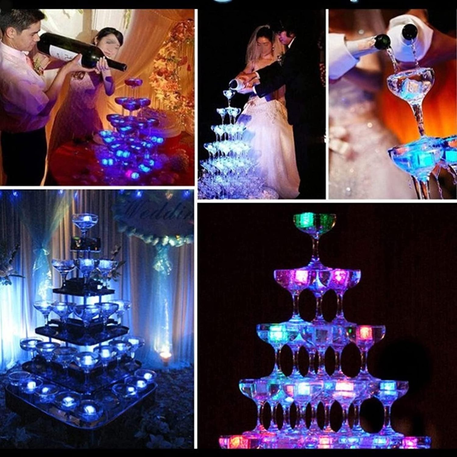 Top Quality New Design Light Up Ice Cube Flashing Ice Cube Led Ice Cube Shape Lights