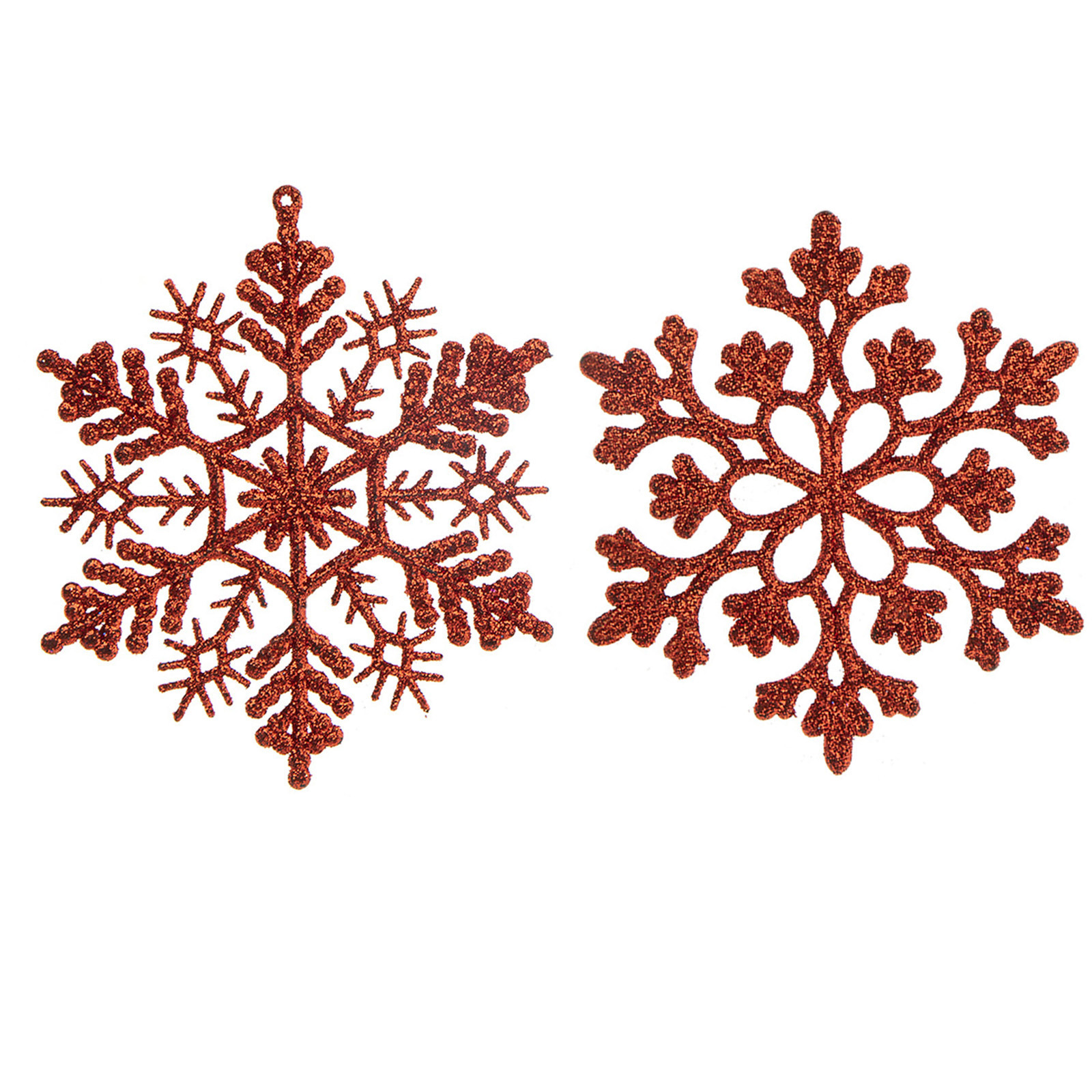 2024 new Christmas Glitter Plastic Snowflake Ornaments Xmas Tree Decorations