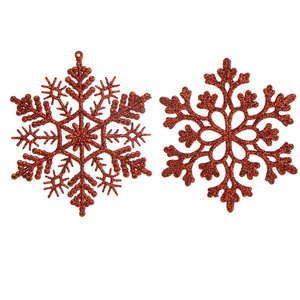 2024 new Christmas Glitter Plastic Snowflake Ornaments Xmas Tree Decorations