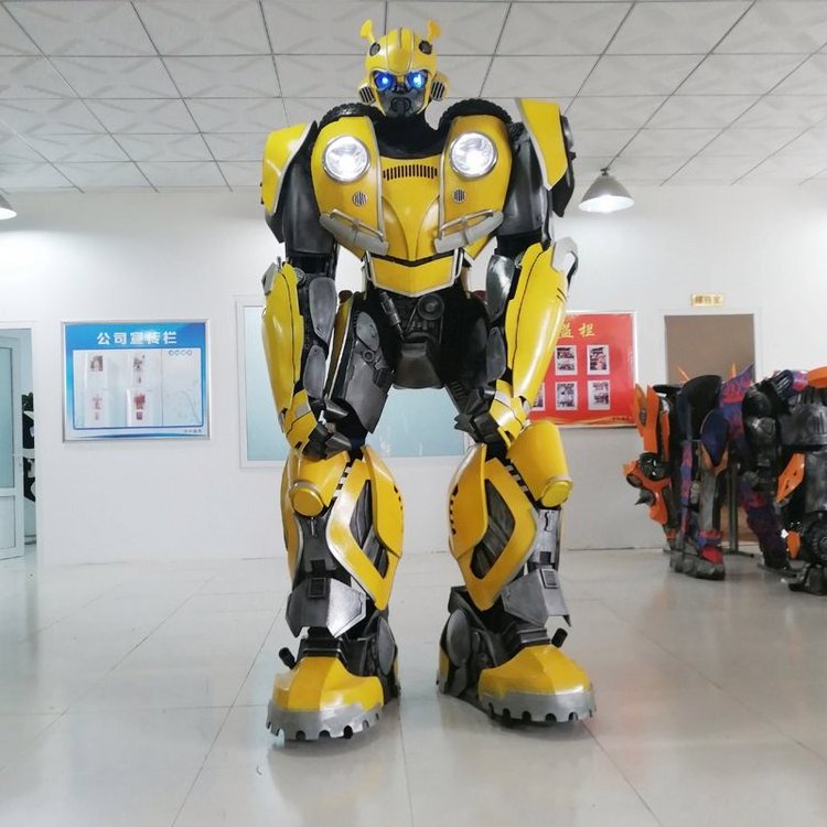 Wholesale Outdoor 2.7M Tall Realistic Wearable Robot Costume High Quality 3D LED Robot Mascot Transformer Robot Costume