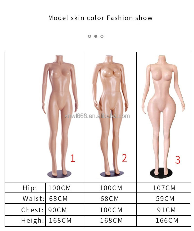 Hot Body Plastic Full Size Big Bust Ass Manikin Sexy Xx Girl Swim Suit Bikini Panties Female Beachwear Headless Mannequin