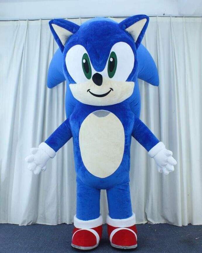 Factory High Quality Large Inflatable Mascot Costume Custom Inflatable Sonic Game Costume Doll Costume and Plush Toy Sonic