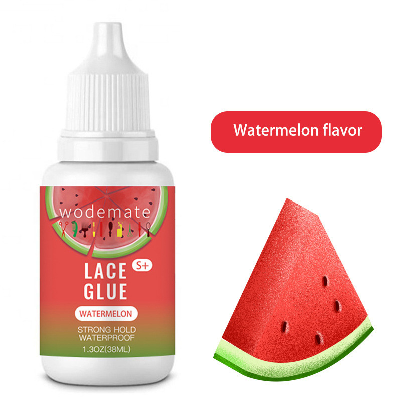 Wholesale Watermelon Scent Lace Glue Waterproof Extreme Hold Invisible Hair Glue Private Label Glue For Wigs Front Clear Bond