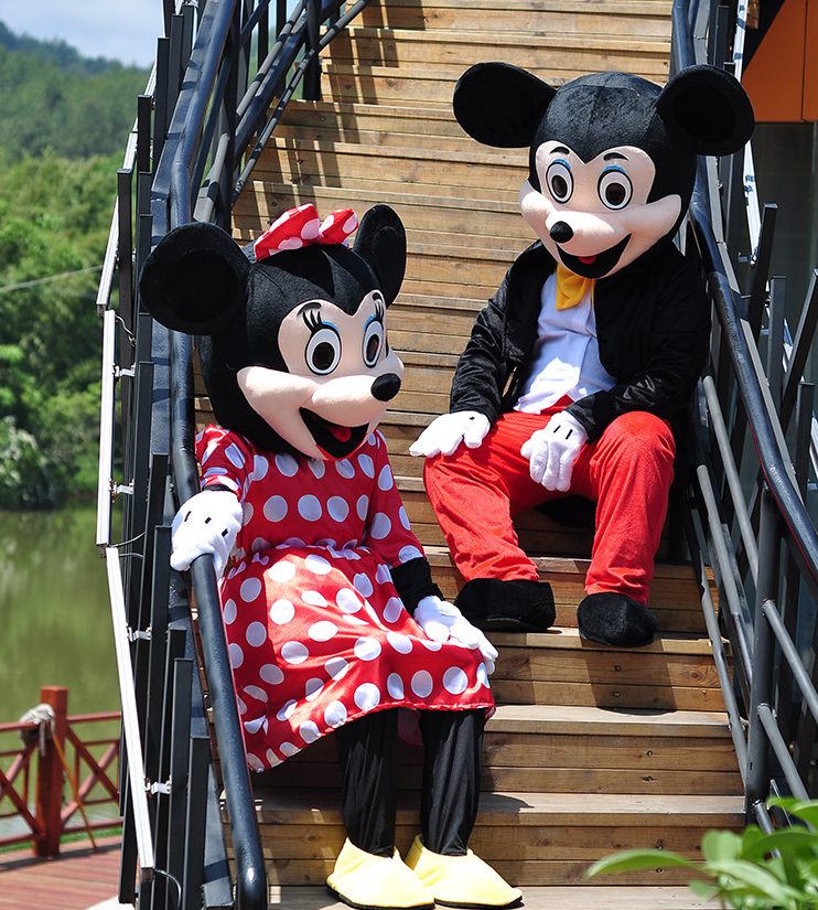 Low price and cheap products Custom Mouse Mascot Costume/Mickey and Minnie mascot costume for party