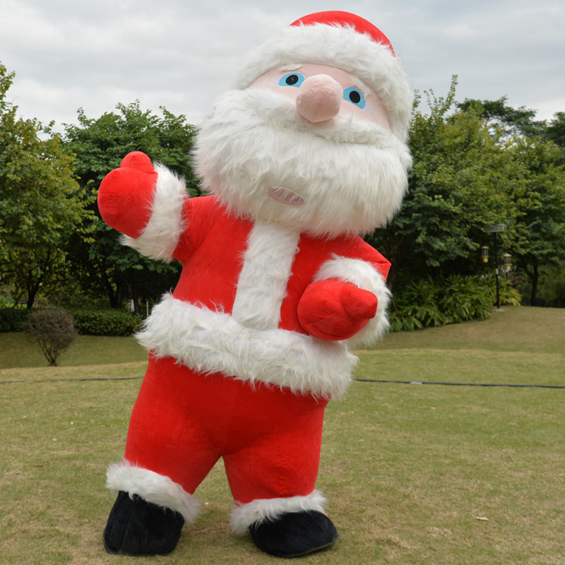 High quality CE inflatable Christmas mascot costumes Santa Claus costume for adults Christmas Parade Inflatable Snowman Costume