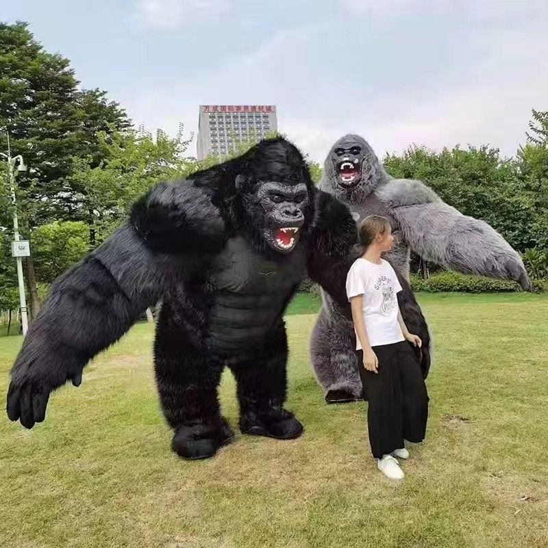 Ape Gorilla Mascot Costume 2.6m Inflatable King Kong Mascot Costumes for Adult Halloween Fancy Dress Carnival