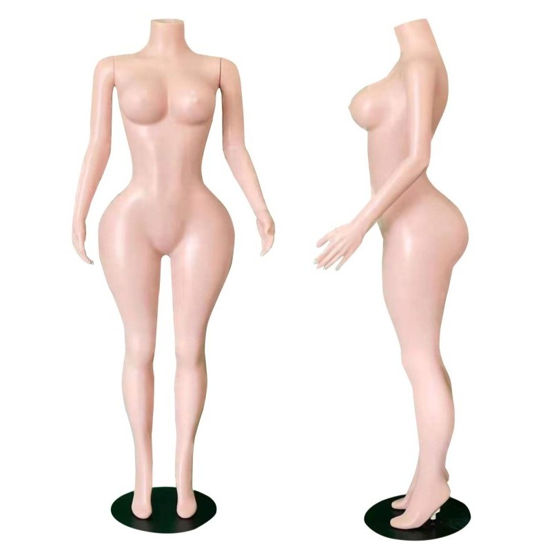 Hot Body Plastic Full Size Big Bust Ass Manikin Sexy Xx Girl Swim Suit Bikini Panties Female Beachwear Headless Mannequin