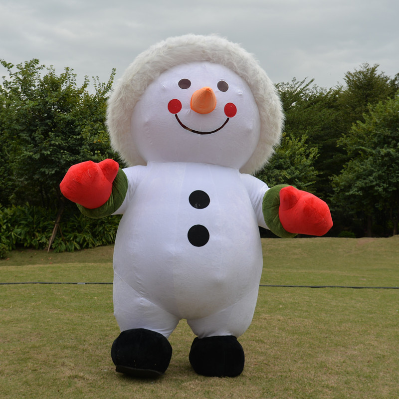 High quality CE inflatable Christmas mascot costumes Santa Claus costume for adults Christmas Parade Inflatable Snowman Costume