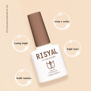 Risyal nail supplies oem custom logo air dry acid free 7.3ml prep dehydrator and nail bonder primer for nails art uv gel polish