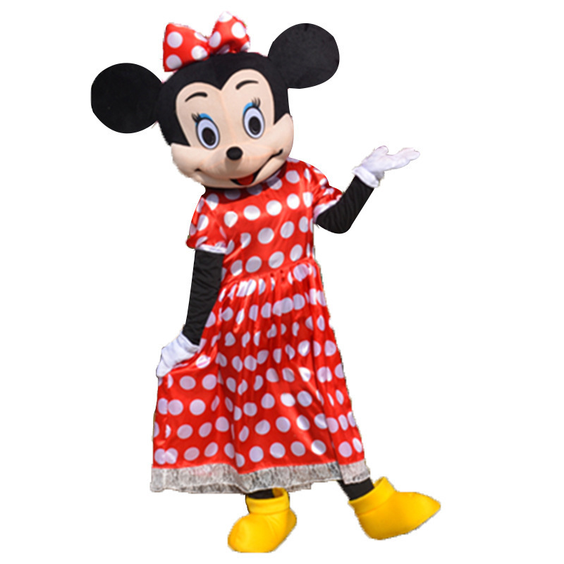 Christmas Mickey And Minnie Mascot Costume Cosplay Party Suits Mouse Fancy Dress For Adult Birthday Mascotte MOQ 1 Piece