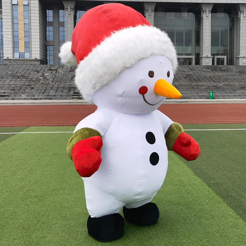 High quality CE inflatable Christmas mascot costumes Santa Claus costume for adults Christmas Parade Inflatable Snowman Costume