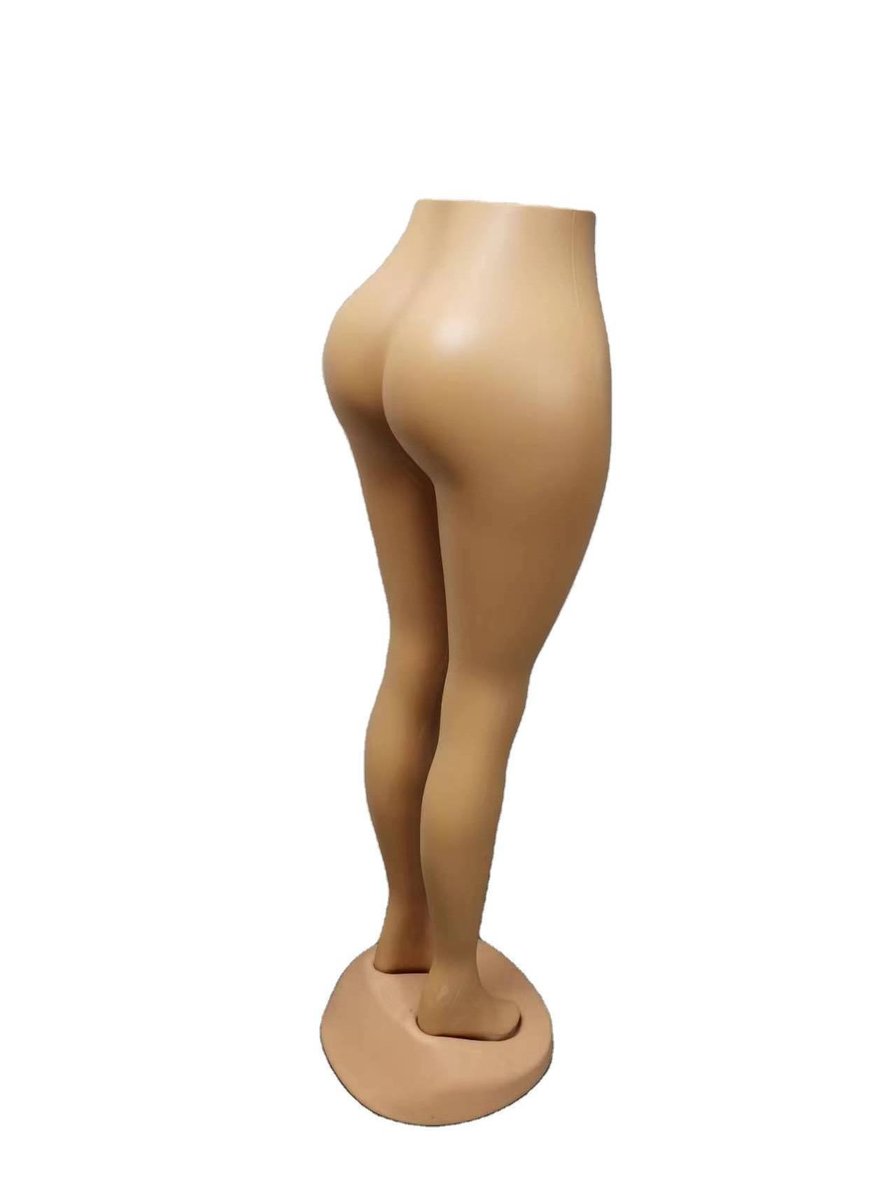 Wholesale hot-selling goods sale half body leg big hips manikin skin color female headless mannequin for pants display