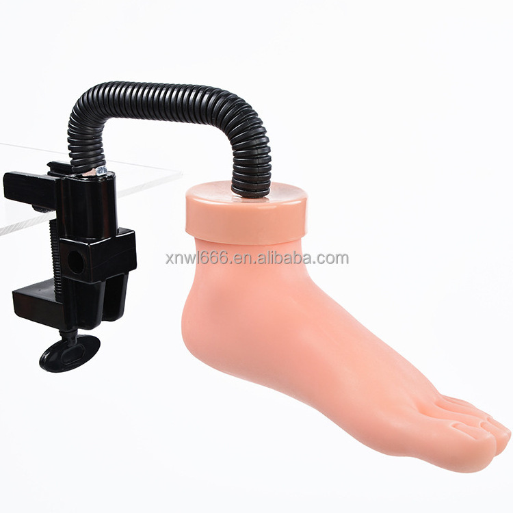 Hot Sale Soft False Female Foot Mannequin Reality Model Salon Nail Silicone Practice Feet Training Display Model