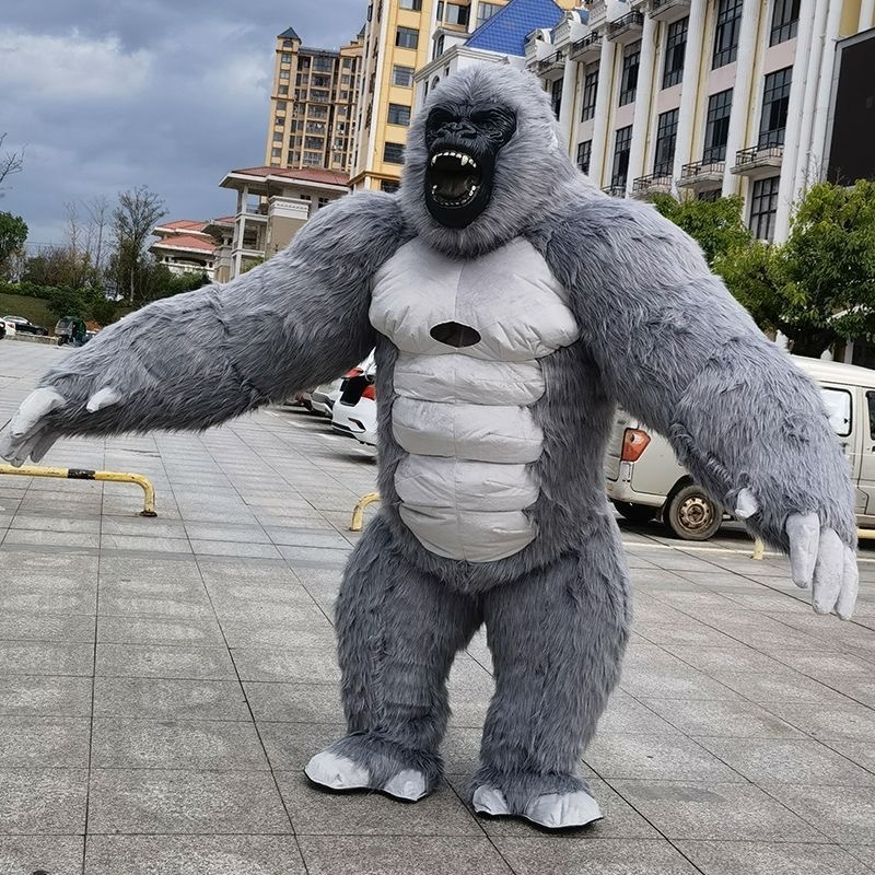 High Quality Inflatable King KongRealistic Gorilla Costume 2.6m Anime Cosplay Mascotte Theme Fancy Dress Carnival