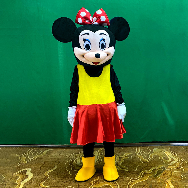 Christmas Mickey And Minnie Mascot Costume Cosplay Party Suits Mouse Fancy Dress For Adult Birthday Mascotte MOQ 1 Piece