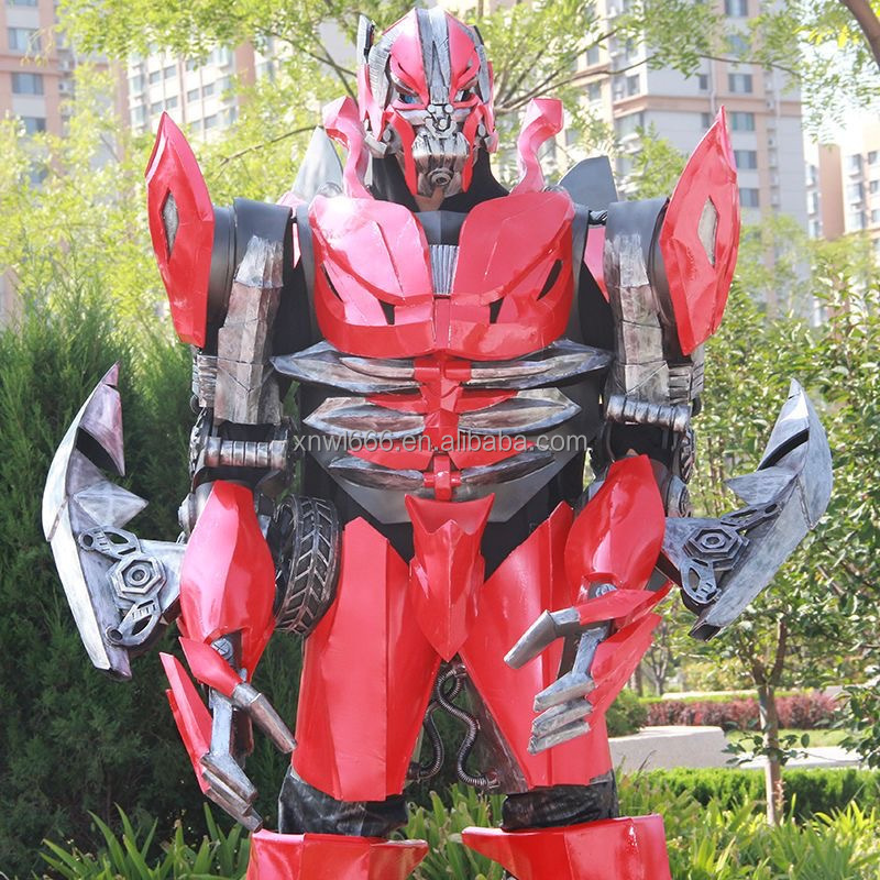 Wholesale Outdoor 2.7M Tall Realistic Wearable Robot Costume High Quality 3D LED Robot Mascot Transformer Robot Costume