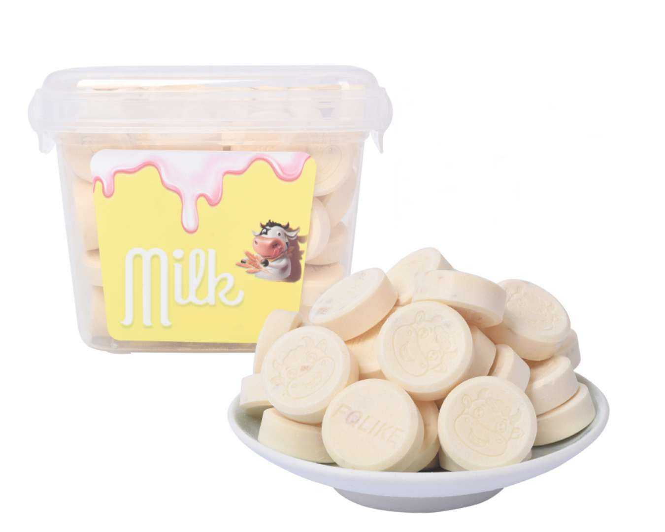 New Product fruit flavored milk tablets hard candy dried milk Tablet Candy For Kids