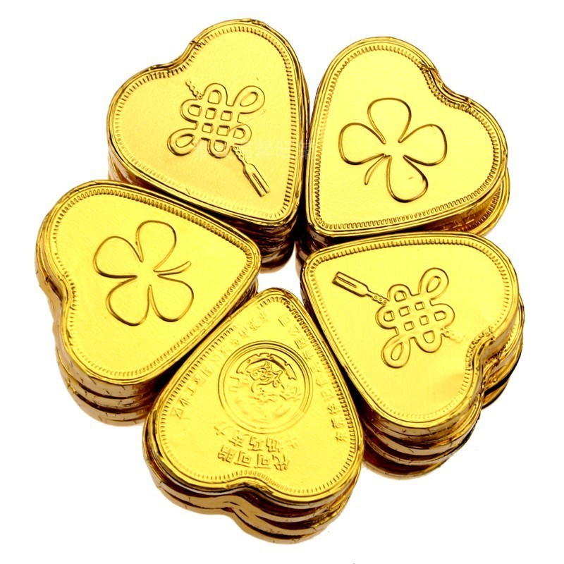 Strength Factory Custom Made Various Shapes 500g Bulk Candy Mixed Milk Flavor Gold Coin Chocolate