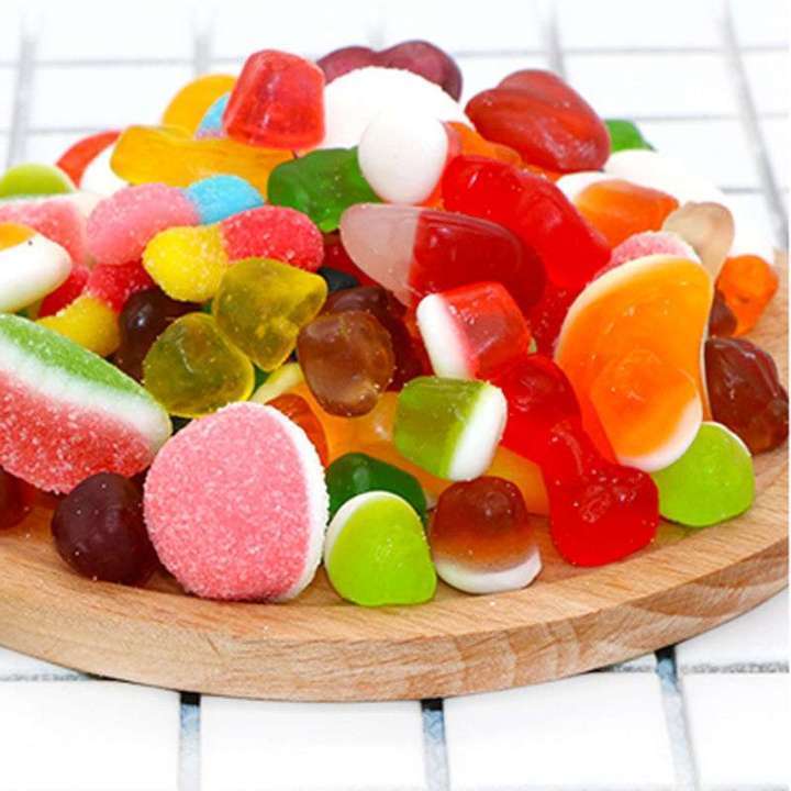 Label Candy Jelly Bean Sweet Spices & Herbs Flavor Cool Dry Place. Avoid Sunshine Box Packaging Sugar-free 12 Months from CN;JIN