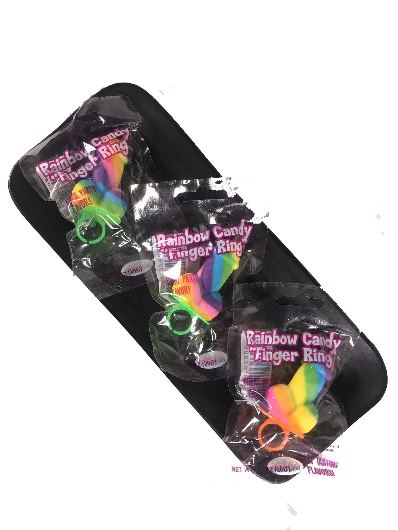 Factory Customized Fancy Sexy candy Penis Shape Ring Sugar Ring Candy Individually Packed Easy to Carry Hard Candy Rainbow