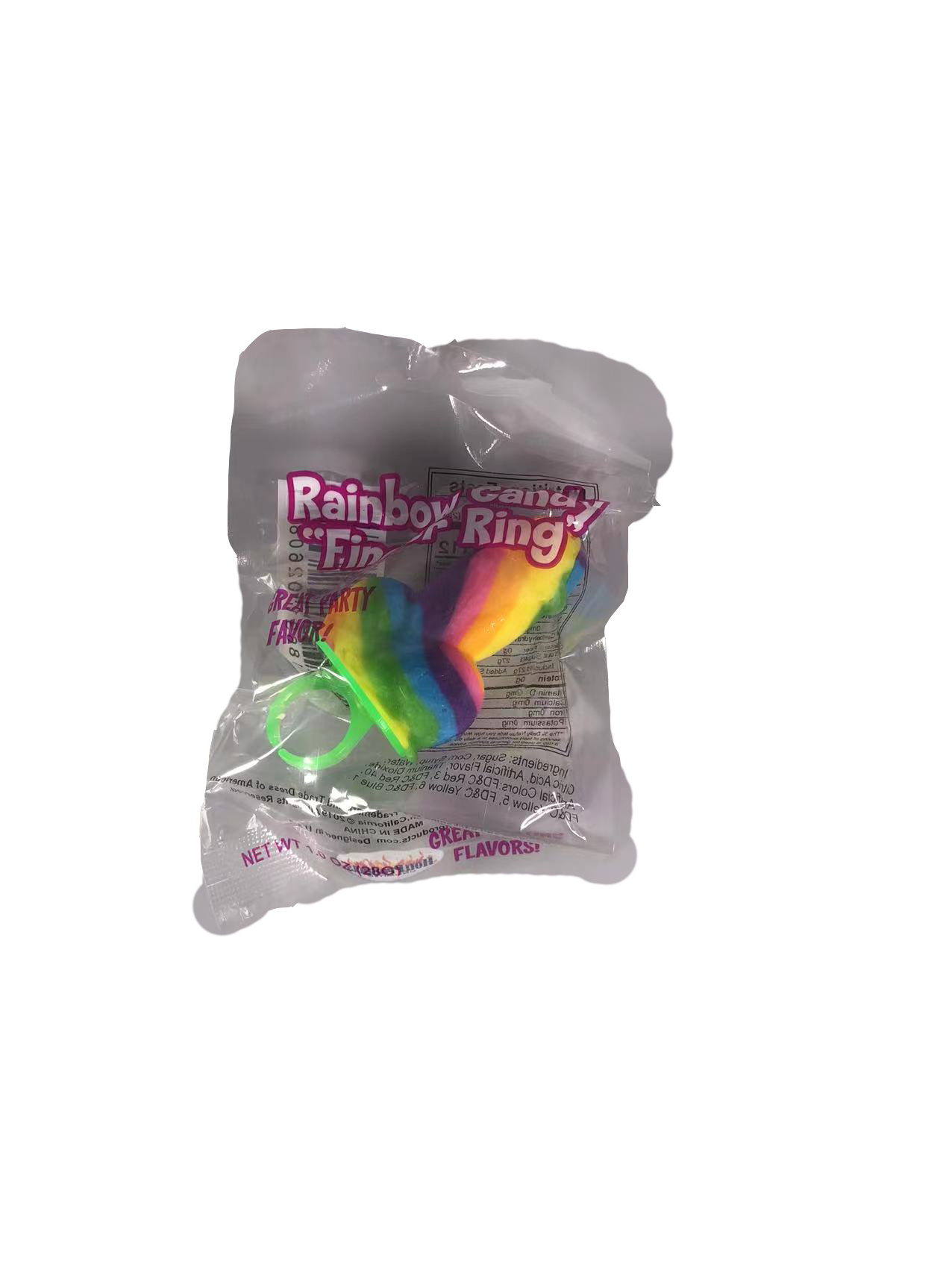 Factory Customized Fancy Sexy candy Penis Shape Ring Sugar Ring Candy Individually Packed Easy to Carry Hard Candy Rainbow