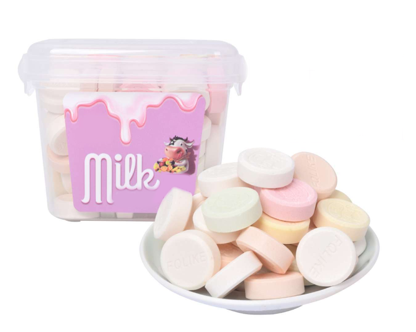 New Product fruit flavored milk tablets hard candy dried milk Tablet Candy For Kids