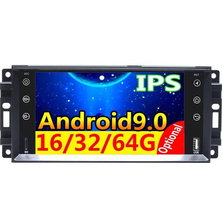 2 Din Android 9 Car DVD Player For Jeep Grand Cherokee Chrysler 300C Compass Patriot Dodge Sebring GPS Navigation Radio