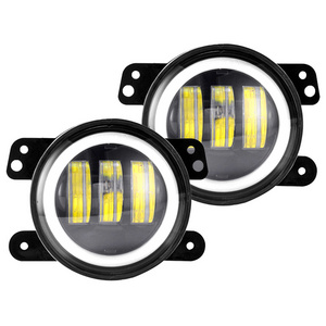 4 inch fog lamp Halo Ring Angle Eye lens spotlight  DRL 12v led headlights for jeep wrangler led off road 4 inch led fog lights