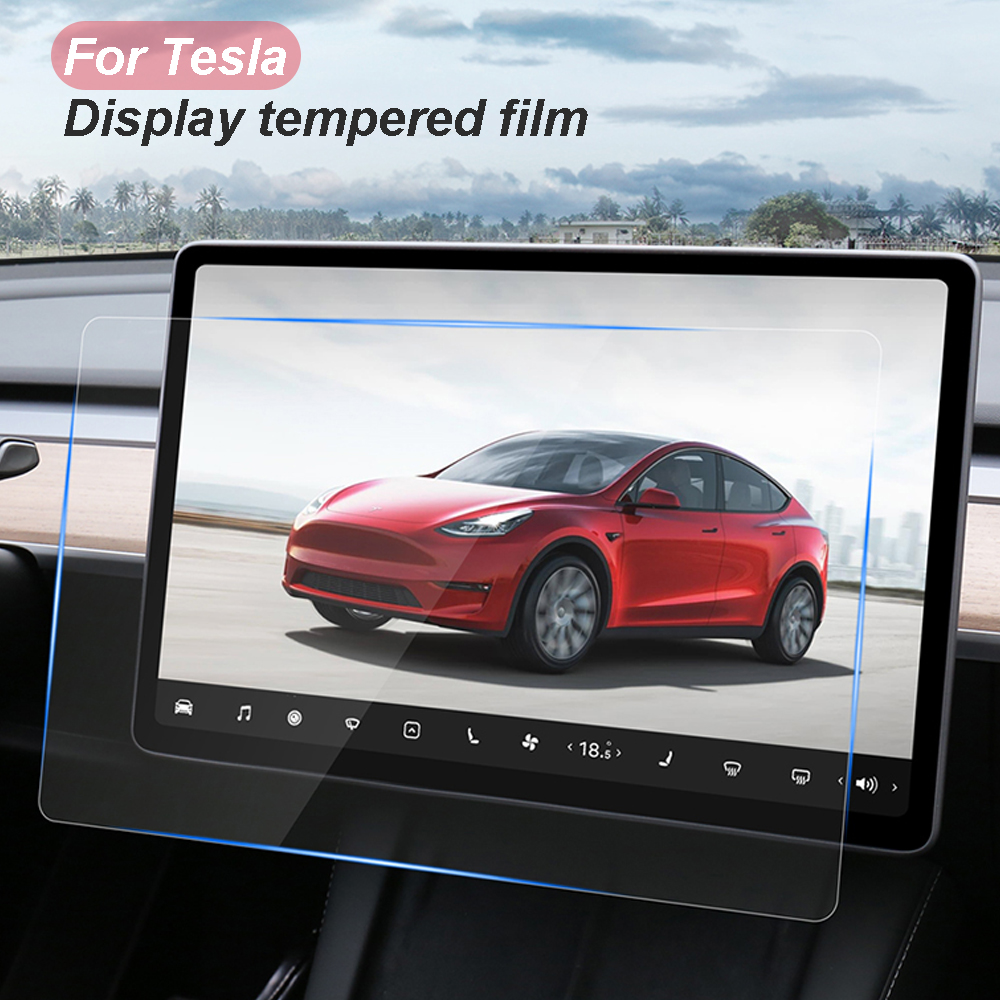 Center Control Touchscreen Car Navigation Touch HD Clear Tempered Glass Screen Protector for Tesla Model 3 Model Y 15