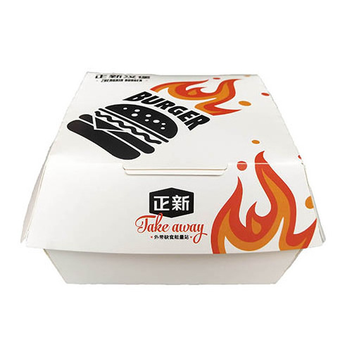 Disposable flexography printing LOGO Bento Cake Box Chicken Chop Fries Cookies Fast Food Packaging Burger Case